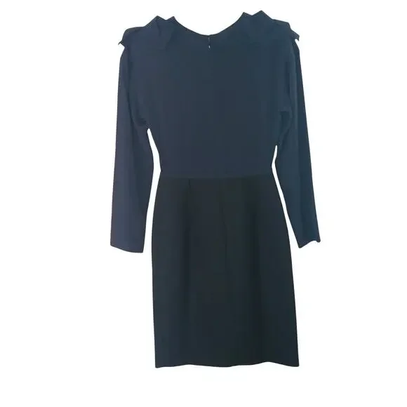 Fendi Navy Blue Long Sleeve Dress Size 38 ITMade in Italy Designer Sheath